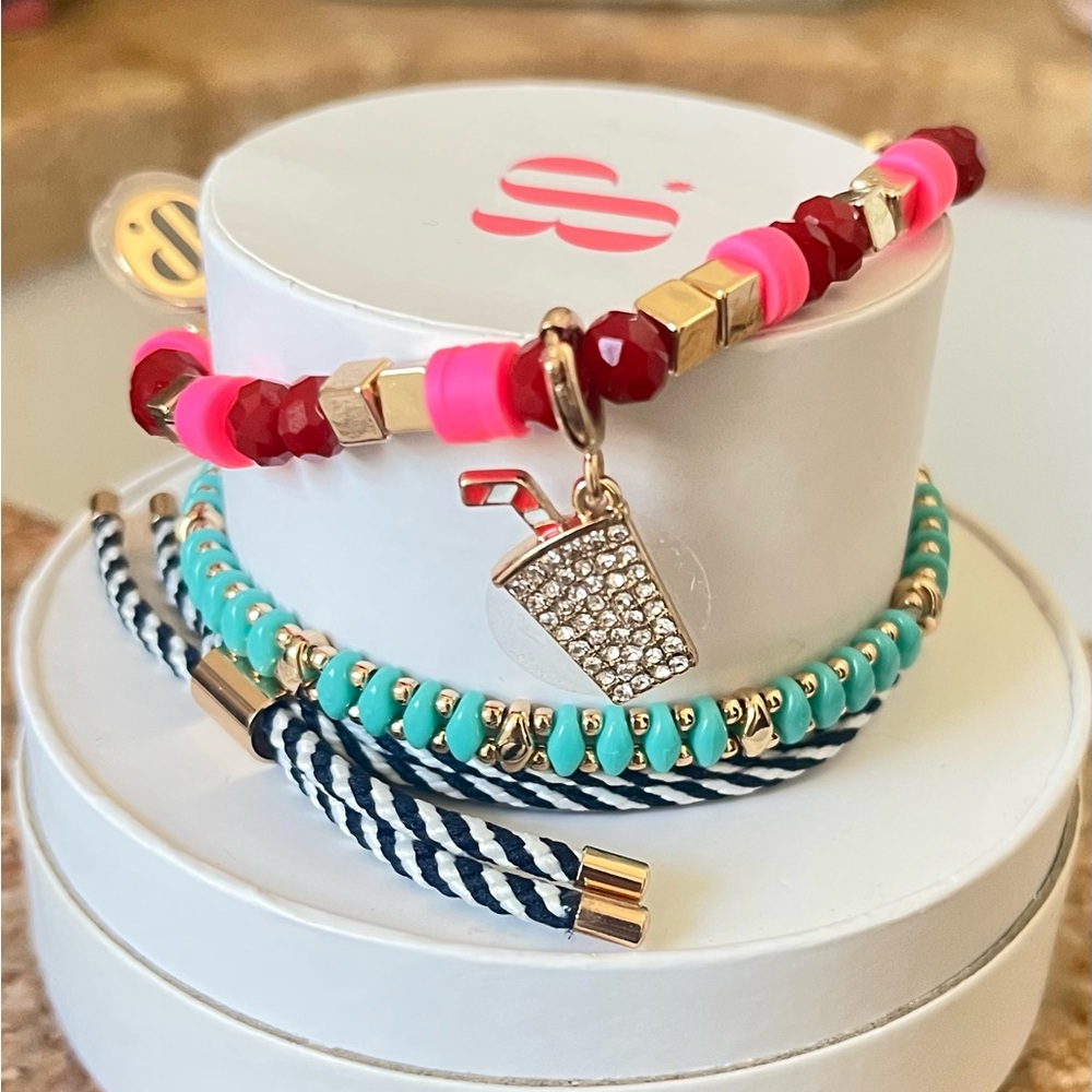 Bomb Party RETRO Stack RBP5727 Tell me about it, Stud. Bracelet Set HTF